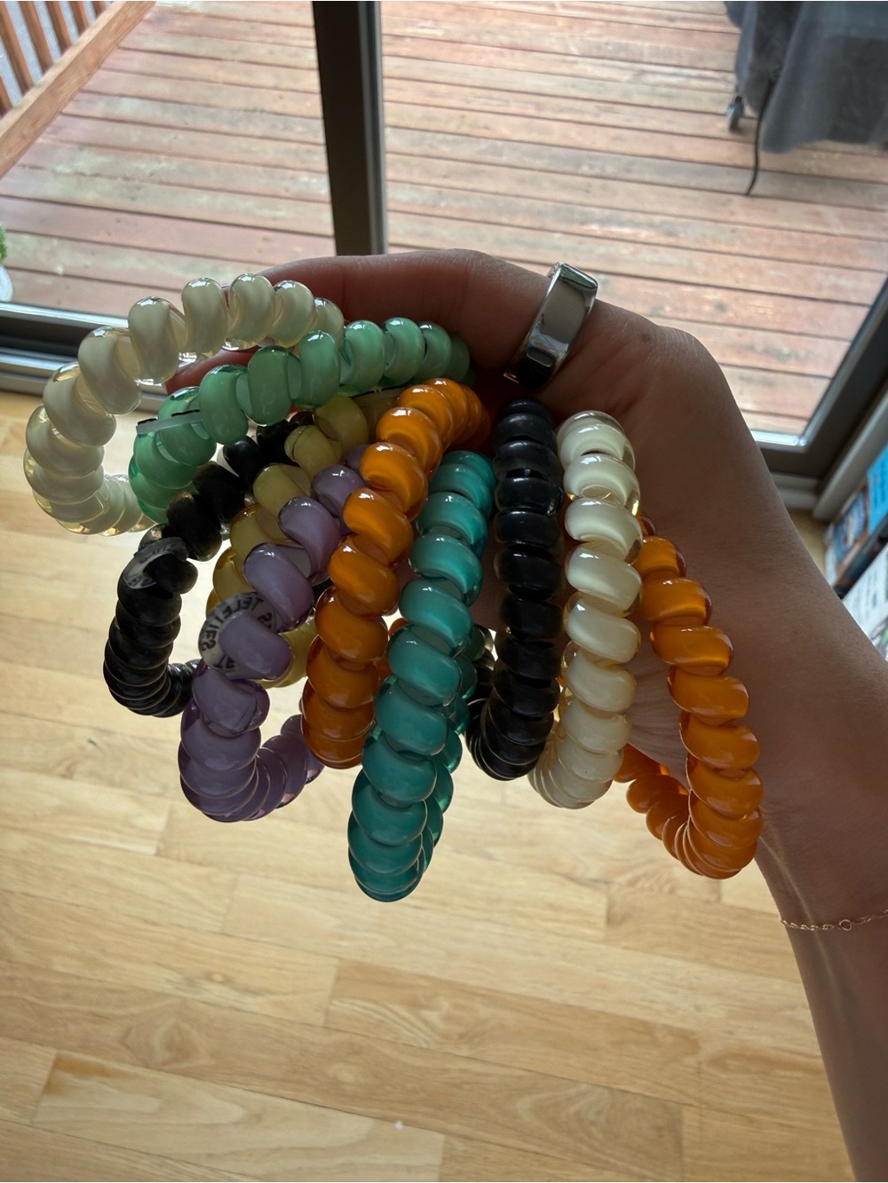 10 Teleties hair elastics- Assorted Colors